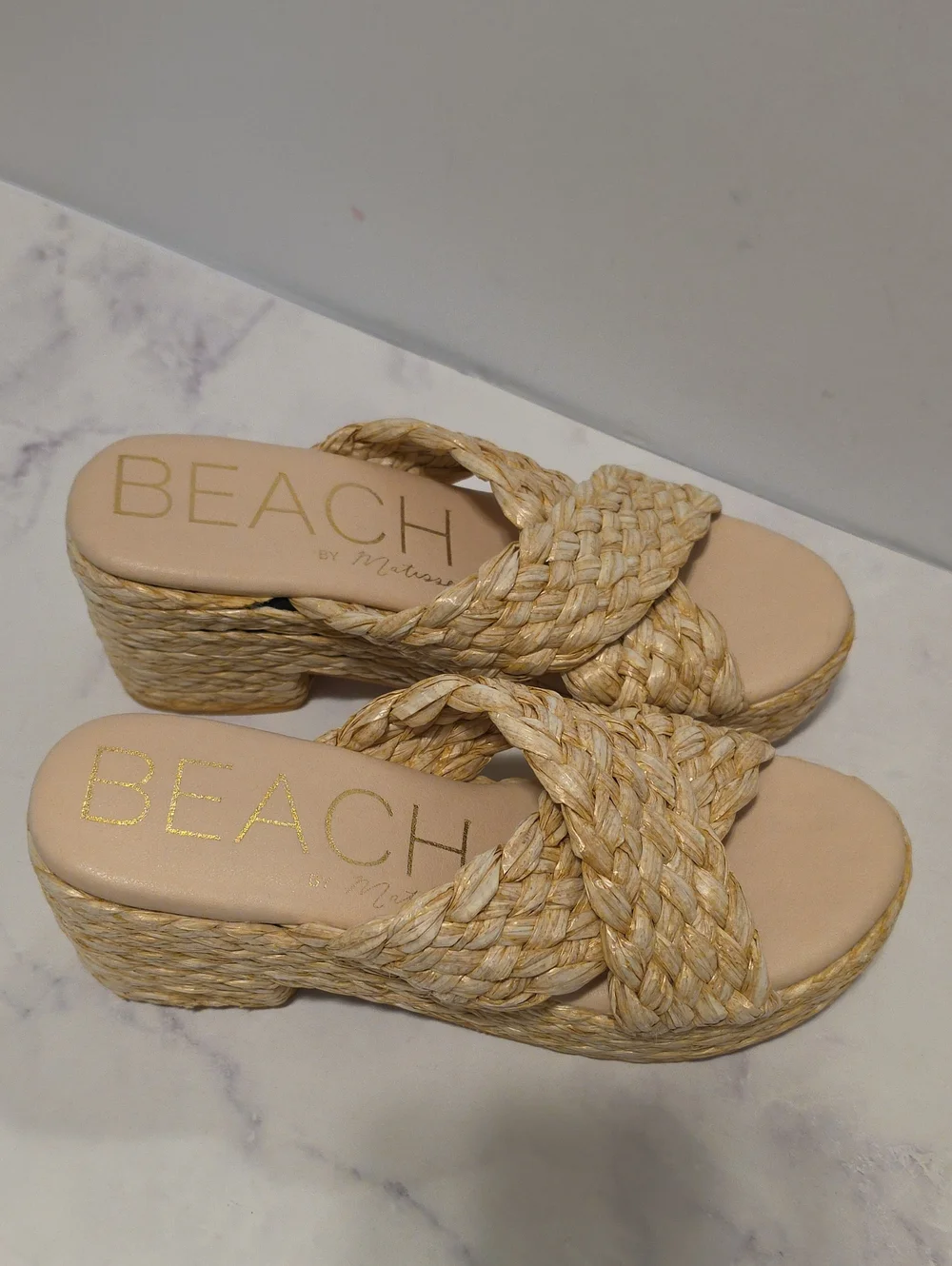 Beach By Matisse Woven Braided Platform Sandal in Natural Straw - Women
